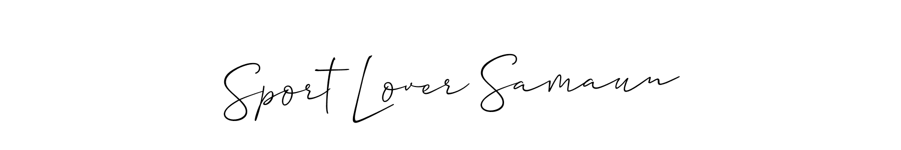 Use a signature maker to create a handwritten signature online. With this signature software, you can design (Allison_Script) your own signature for name Sport Lover Samaun. Sport Lover Samaun signature style 2 images and pictures png