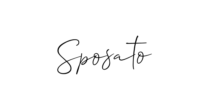 How to make Sposato signature? Allison_Script is a professional autograph style. Create handwritten signature for Sposato name. Sposato signature style 2 images and pictures png