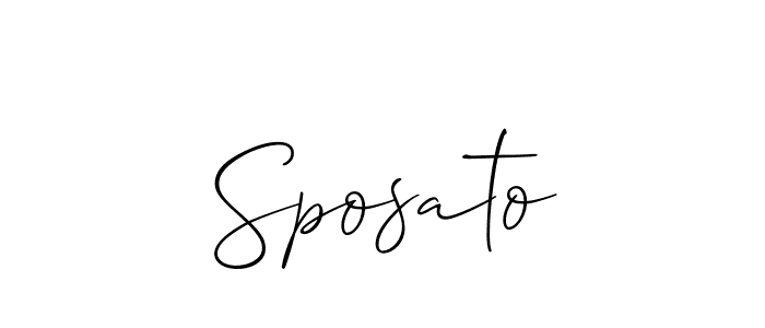 The best way (Allison_Script) to make a short signature is to pick only two or three words in your name. The name Sposato include a total of six letters. For converting this name. Sposato signature style 2 images and pictures png