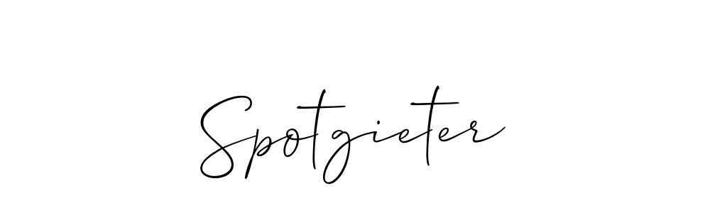 Use a signature maker to create a handwritten signature online. With this signature software, you can design (Allison_Script) your own signature for name Spotgieter. Spotgieter signature style 2 images and pictures png