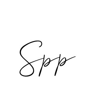 if you are searching for the best signature style for your name Spp. so please give up your signature search. here we have designed multiple signature styles  using Allison_Script. Spp signature style 2 images and pictures png