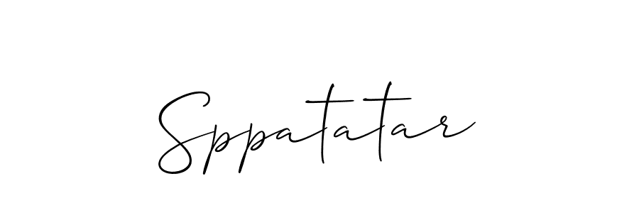 You should practise on your own different ways (Allison_Script) to write your name (Sppatatar) in signature. don't let someone else do it for you. Sppatatar signature style 2 images and pictures png