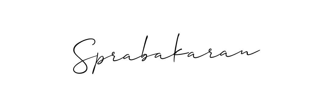 How to make Sprabakaran name signature. Use Allison_Script style for creating short signs online. This is the latest handwritten sign. Sprabakaran signature style 2 images and pictures png