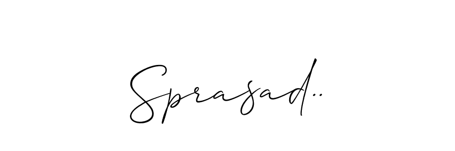 How to make Sprasad.. name signature. Use Allison_Script style for creating short signs online. This is the latest handwritten sign. Sprasad.. signature style 2 images and pictures png