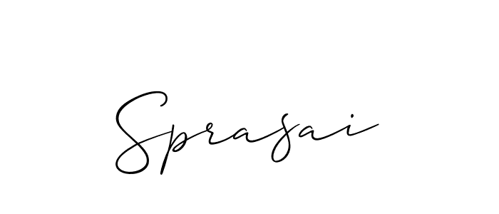 Allison_Script is a professional signature style that is perfect for those who want to add a touch of class to their signature. It is also a great choice for those who want to make their signature more unique. Get Sprasai name to fancy signature for free. Sprasai signature style 2 images and pictures png