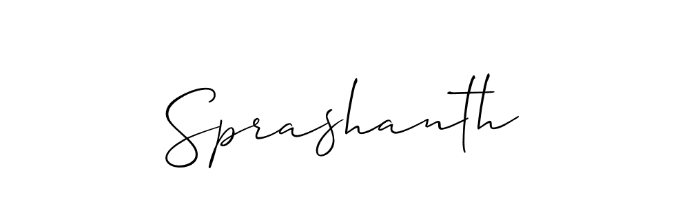 How to make Sprashanth name signature. Use Allison_Script style for creating short signs online. This is the latest handwritten sign. Sprashanth signature style 2 images and pictures png