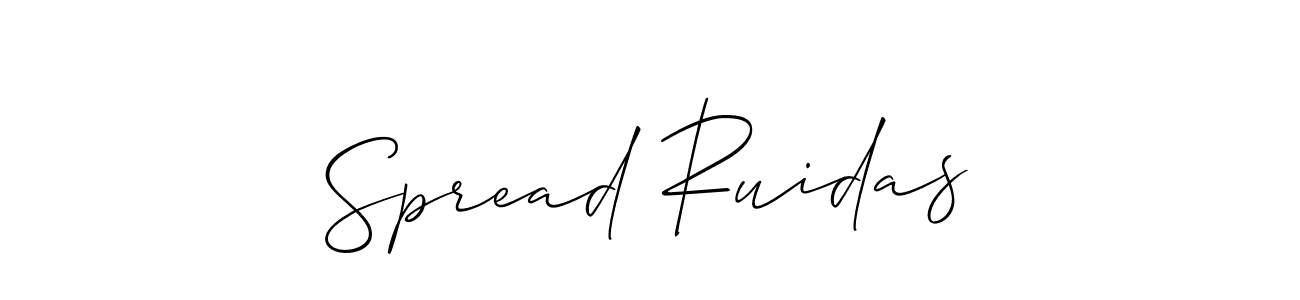 How to make Spread Ruidas name signature. Use Allison_Script style for creating short signs online. This is the latest handwritten sign. Spread Ruidas signature style 2 images and pictures png