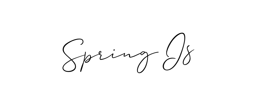 This is the best signature style for the Spring Is name. Also you like these signature font (Allison_Script). Mix name signature. Spring Is signature style 2 images and pictures png