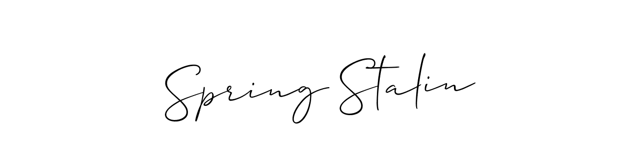 How to Draw Spring Stalin signature style? Allison_Script is a latest design signature styles for name Spring Stalin. Spring Stalin signature style 2 images and pictures png