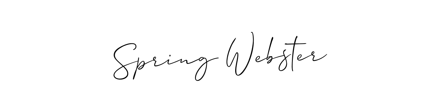 Design your own signature with our free online signature maker. With this signature software, you can create a handwritten (Allison_Script) signature for name Spring Webster. Spring Webster signature style 2 images and pictures png