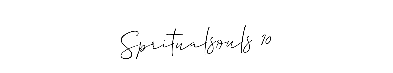 It looks lik you need a new signature style for name Spritualsouls 10. Design unique handwritten (Allison_Script) signature with our free signature maker in just a few clicks. Spritualsouls 10 signature style 2 images and pictures png