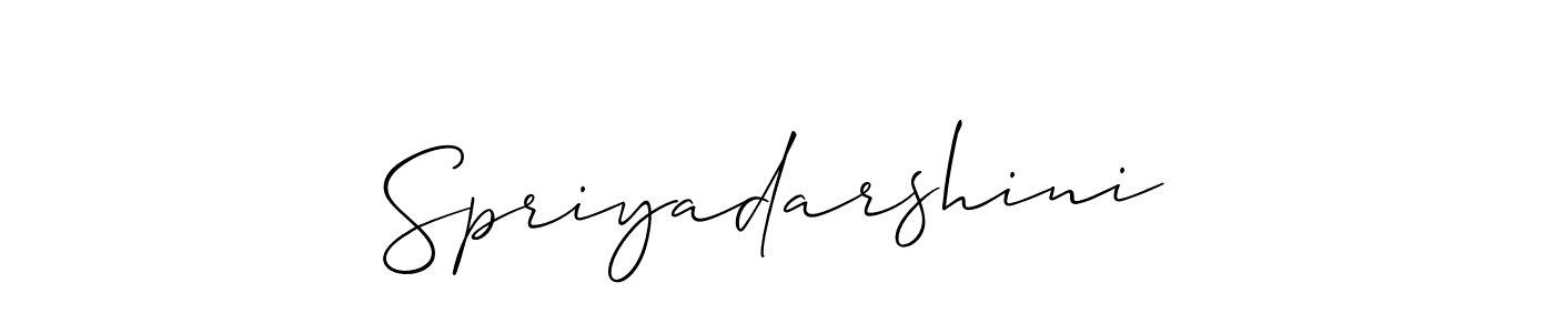 Create a beautiful signature design for name Spriyadarshini. With this signature (Allison_Script) fonts, you can make a handwritten signature for free. Spriyadarshini signature style 2 images and pictures png