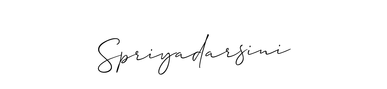 You should practise on your own different ways (Allison_Script) to write your name (Spriyadarsini) in signature. don't let someone else do it for you. Spriyadarsini signature style 2 images and pictures png