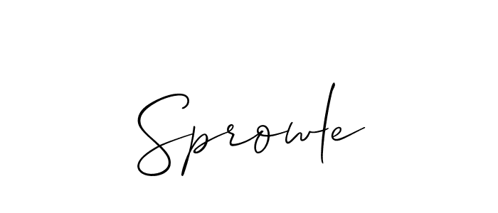 Make a short Sprowle signature style. Manage your documents anywhere anytime using Allison_Script. Create and add eSignatures, submit forms, share and send files easily. Sprowle signature style 2 images and pictures png