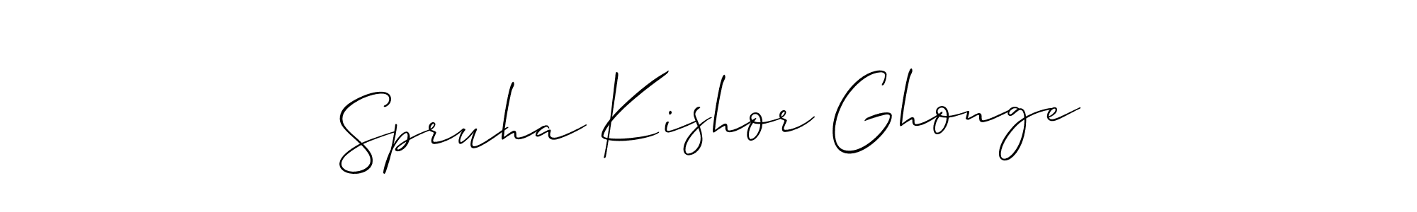 Also we have Spruha Kishor Ghonge name is the best signature style. Create professional handwritten signature collection using Allison_Script autograph style. Spruha Kishor Ghonge signature style 2 images and pictures png