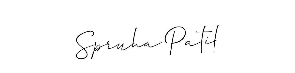 Spruha Patil stylish signature style. Best Handwritten Sign (Allison_Script) for my name. Handwritten Signature Collection Ideas for my name Spruha Patil. Spruha Patil signature style 2 images and pictures png