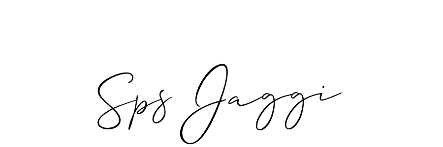 How to make Sps Jaggi name signature. Use Allison_Script style for creating short signs online. This is the latest handwritten sign. Sps Jaggi signature style 2 images and pictures png