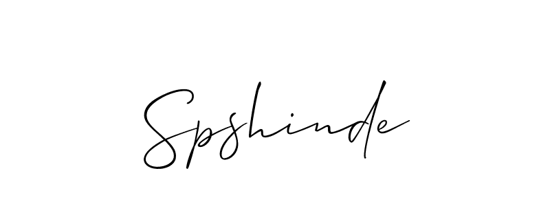 Design your own signature with our free online signature maker. With this signature software, you can create a handwritten (Allison_Script) signature for name Spshinde. Spshinde signature style 2 images and pictures png