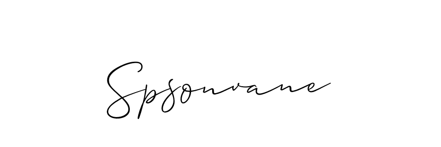 Also You can easily find your signature by using the search form. We will create Spsonvane name handwritten signature images for you free of cost using Allison_Script sign style. Spsonvane signature style 2 images and pictures png