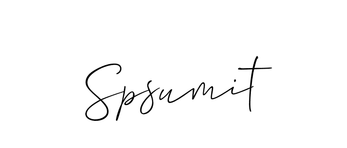 Also we have Spsumit name is the best signature style. Create professional handwritten signature collection using Allison_Script autograph style. Spsumit signature style 2 images and pictures png