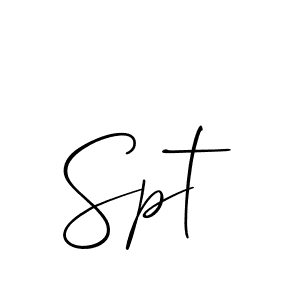 You should practise on your own different ways (Allison_Script) to write your name (Spt) in signature. don't let someone else do it for you. Spt signature style 2 images and pictures png