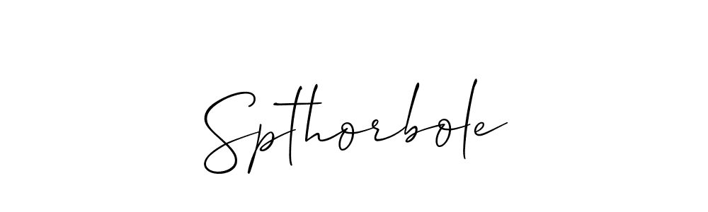 Make a short Spthorbole signature style. Manage your documents anywhere anytime using Allison_Script. Create and add eSignatures, submit forms, share and send files easily. Spthorbole signature style 2 images and pictures png
