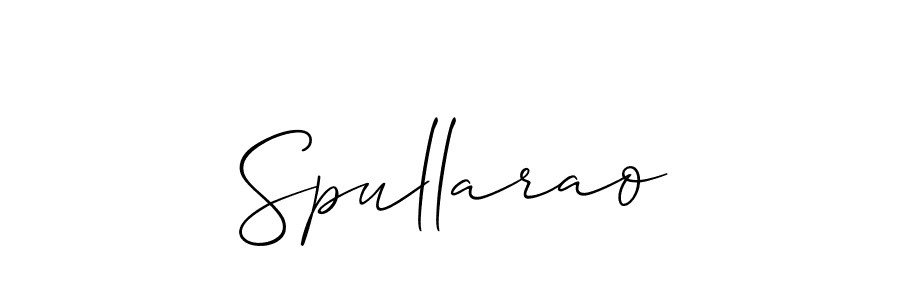 Create a beautiful signature design for name Spullarao. With this signature (Allison_Script) fonts, you can make a handwritten signature for free. Spullarao signature style 2 images and pictures png