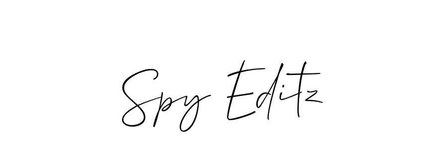 Also we have Spy Editz name is the best signature style. Create professional handwritten signature collection using Allison_Script autograph style. Spy Editz signature style 2 images and pictures png