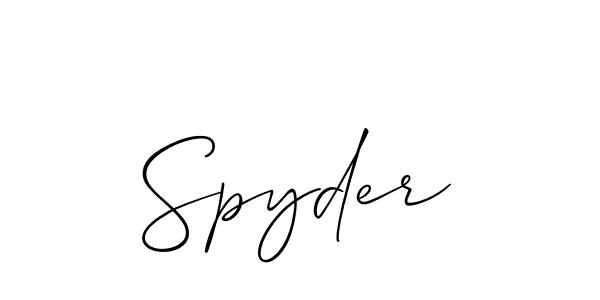 How to make Spyder signature? Allison_Script is a professional autograph style. Create handwritten signature for Spyder name. Spyder signature style 2 images and pictures png