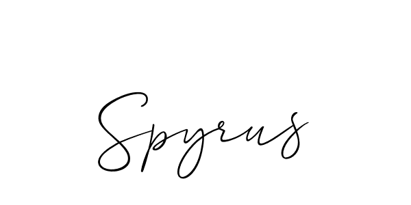 How to make Spyrus signature? Allison_Script is a professional autograph style. Create handwritten signature for Spyrus name. Spyrus signature style 2 images and pictures png