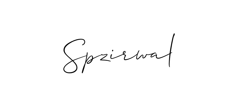 Design your own signature with our free online signature maker. With this signature software, you can create a handwritten (Allison_Script) signature for name Spzirwal. Spzirwal signature style 2 images and pictures png