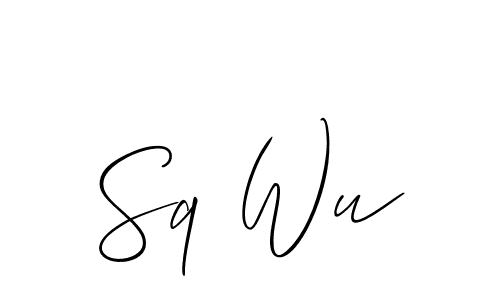 Use a signature maker to create a handwritten signature online. With this signature software, you can design (Allison_Script) your own signature for name Sq Wu. Sq Wu signature style 2 images and pictures png