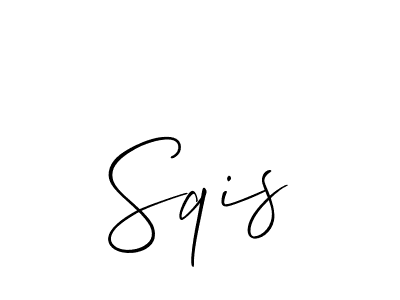 It looks lik you need a new signature style for name Sqis. Design unique handwritten (Allison_Script) signature with our free signature maker in just a few clicks. Sqis signature style 2 images and pictures png