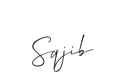 Also we have Sqjib name is the best signature style. Create professional handwritten signature collection using Allison_Script autograph style. Sqjib signature style 2 images and pictures png