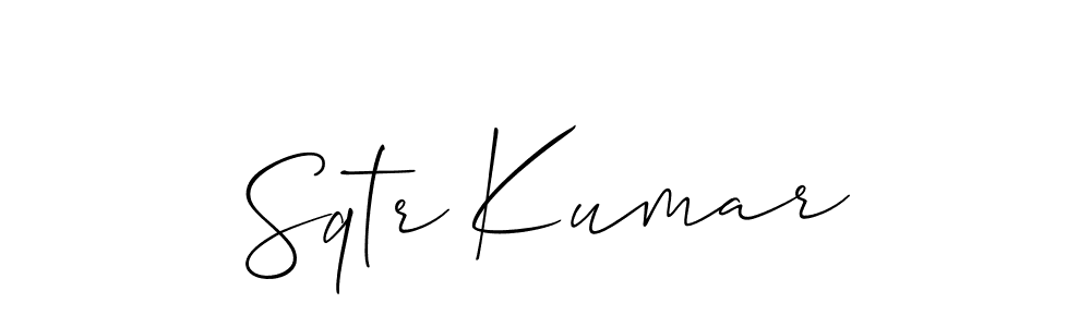 Use a signature maker to create a handwritten signature online. With this signature software, you can design (Allison_Script) your own signature for name Sqtr Kumar. Sqtr Kumar signature style 2 images and pictures png