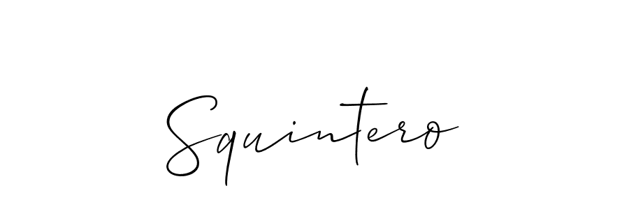 Use a signature maker to create a handwritten signature online. With this signature software, you can design (Allison_Script) your own signature for name Squintero. Squintero signature style 2 images and pictures png