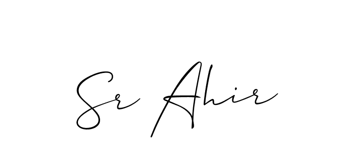 Similarly Allison_Script is the best handwritten signature design. Signature creator online .You can use it as an online autograph creator for name Sr Ahir. Sr Ahir signature style 2 images and pictures png