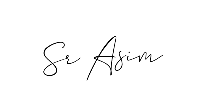 Best and Professional Signature Style for Sr Asim. Allison_Script Best Signature Style Collection. Sr Asim signature style 2 images and pictures png