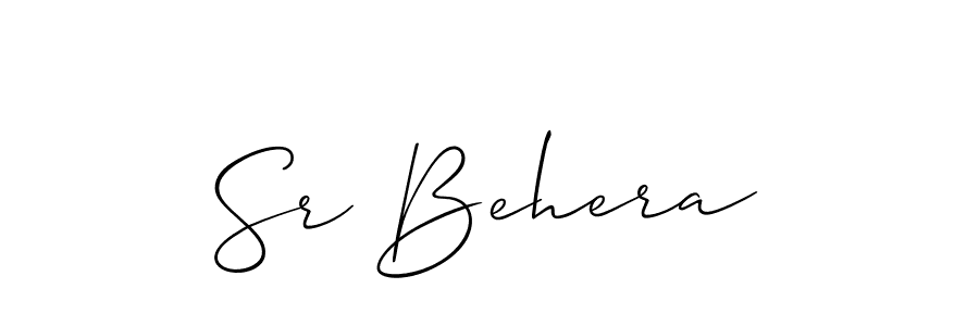 It looks lik you need a new signature style for name Sr Behera. Design unique handwritten (Allison_Script) signature with our free signature maker in just a few clicks. Sr Behera signature style 2 images and pictures png