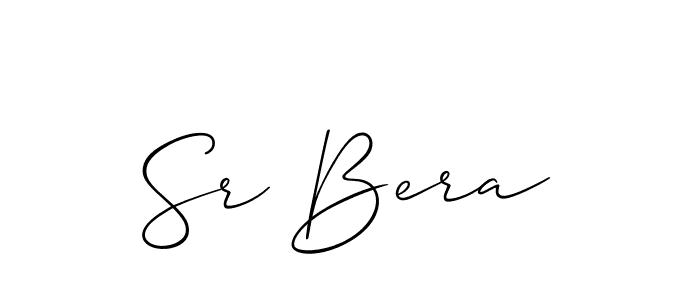 Make a beautiful signature design for name Sr Bera. With this signature (Allison_Script) style, you can create a handwritten signature for free. Sr Bera signature style 2 images and pictures png