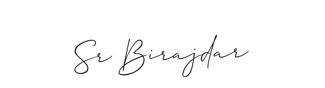 How to make Sr Birajdar name signature. Use Allison_Script style for creating short signs online. This is the latest handwritten sign. Sr Birajdar signature style 2 images and pictures png