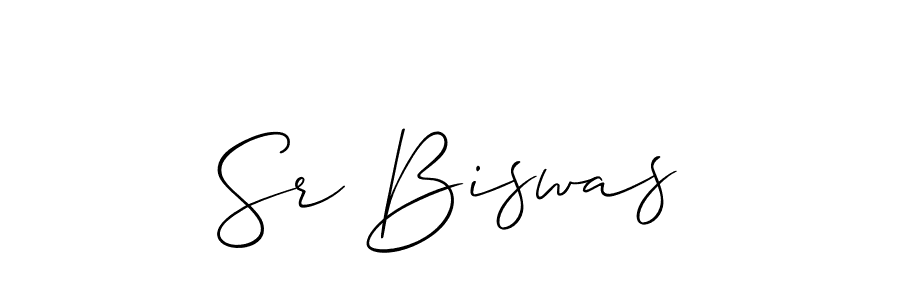 Use a signature maker to create a handwritten signature online. With this signature software, you can design (Allison_Script) your own signature for name Sr Biswas. Sr Biswas signature style 2 images and pictures png