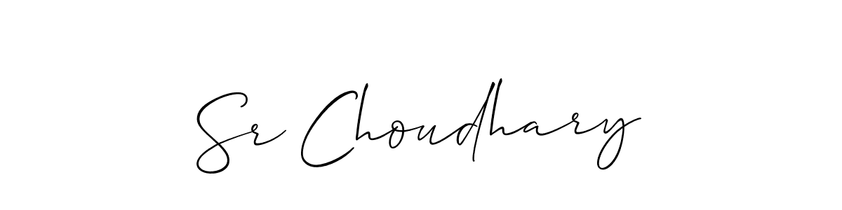 It looks lik you need a new signature style for name Sr Choudhary. Design unique handwritten (Allison_Script) signature with our free signature maker in just a few clicks. Sr Choudhary signature style 2 images and pictures png