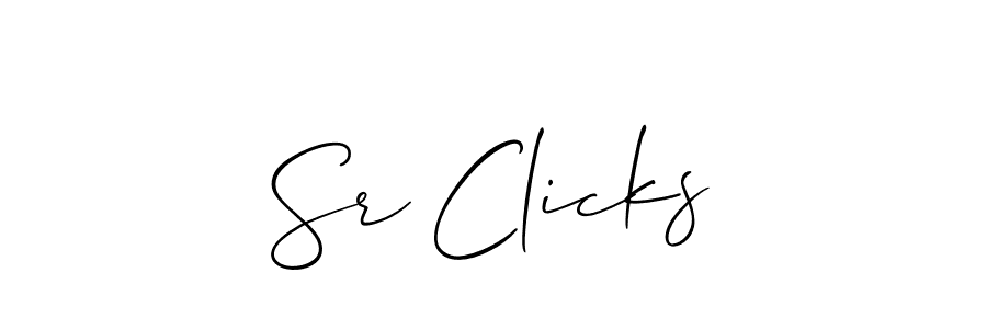 Similarly Allison_Script is the best handwritten signature design. Signature creator online .You can use it as an online autograph creator for name Sr Clicks. Sr Clicks signature style 2 images and pictures png