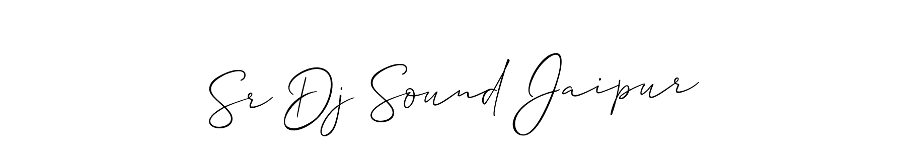 Sr Dj Sound Jaipur stylish signature style. Best Handwritten Sign (Allison_Script) for my name. Handwritten Signature Collection Ideas for my name Sr Dj Sound Jaipur. Sr Dj Sound Jaipur signature style 2 images and pictures png