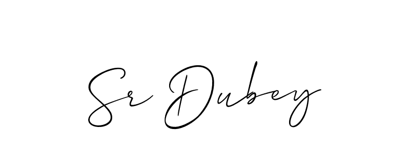 Similarly Allison_Script is the best handwritten signature design. Signature creator online .You can use it as an online autograph creator for name Sr Dubey. Sr Dubey signature style 2 images and pictures png