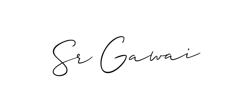 It looks lik you need a new signature style for name Sr Gawai. Design unique handwritten (Allison_Script) signature with our free signature maker in just a few clicks. Sr Gawai signature style 2 images and pictures png