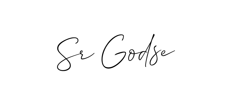 Make a short Sr Godse signature style. Manage your documents anywhere anytime using Allison_Script. Create and add eSignatures, submit forms, share and send files easily. Sr Godse signature style 2 images and pictures png