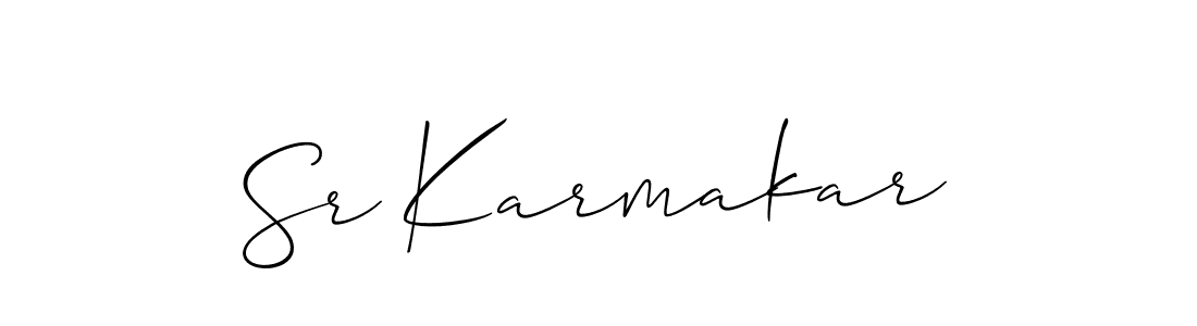 Also You can easily find your signature by using the search form. We will create Sr Karmakar name handwritten signature images for you free of cost using Allison_Script sign style. Sr Karmakar signature style 2 images and pictures png