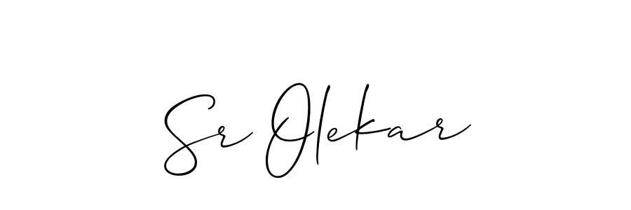 Sr Olekar stylish signature style. Best Handwritten Sign (Allison_Script) for my name. Handwritten Signature Collection Ideas for my name Sr Olekar. Sr Olekar signature style 2 images and pictures png